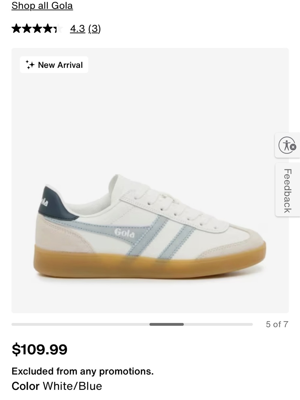 Gola Viper Sneaker white/blue